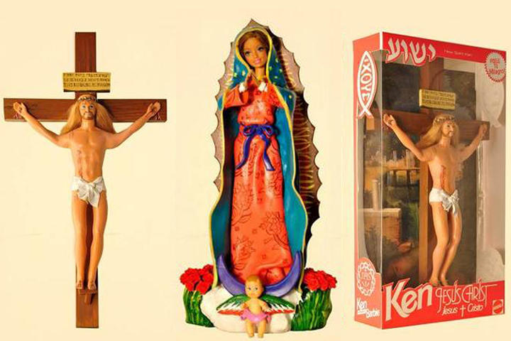 Los muñecos han generado controversia por caracterizar a íconos de la religión católica. (INTERNET)