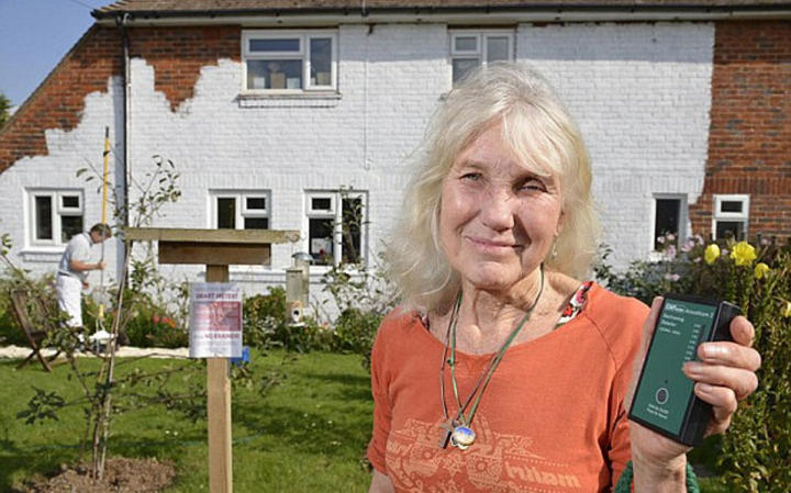 La mujer optó por proteger su casa con pintura 'antirradiación'. (http://www.telegraph.co.uk/)