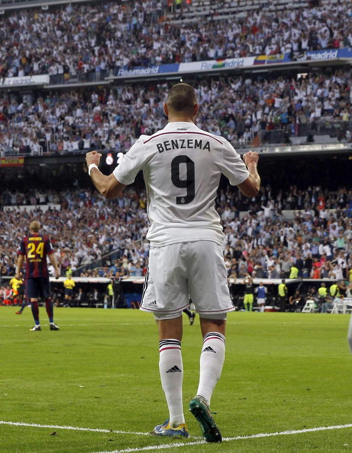 Benzema anotó el tercer gol del Real Madrid al minuto 61. (EFE) 