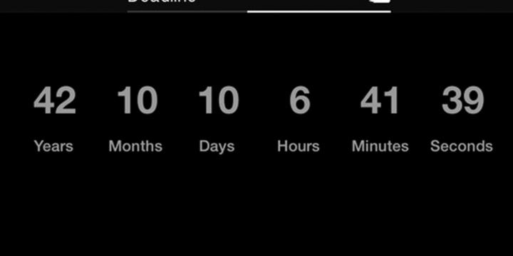 Deadline de Apple es una aplicación que señala el día, año, hora, minuto y segundo de tu muerte basado en tu estilo de vida. (TOMADA DE INTERNET)