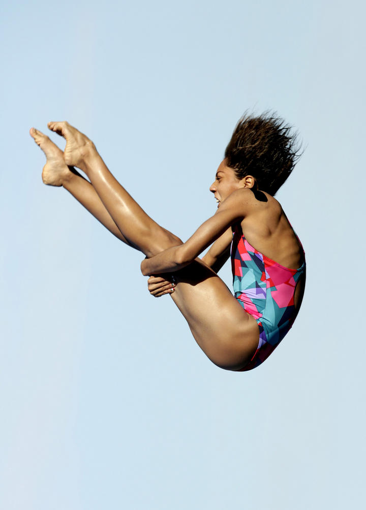  La clavadista mexicana Alejandra Estrella se impuso en la prueba de plataforma 10 metros femenil de los Juegos Centroamericanos y del Caribe Veracruz 2014 y suma dos preseas doradas.(El Universal)