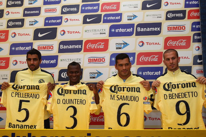 Cristian Pellerano, Carlos Darwin Quintero, Miguel Samudio y Darío Benedetto son los refuerzos del América.  