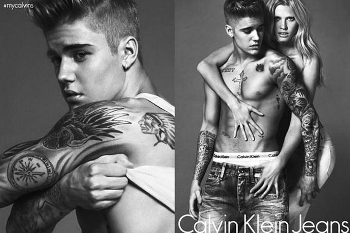 Justin desató una ola de comentarios en redes sociales tras ser presentado por imagen de Calvin Klein. (TWITTER)