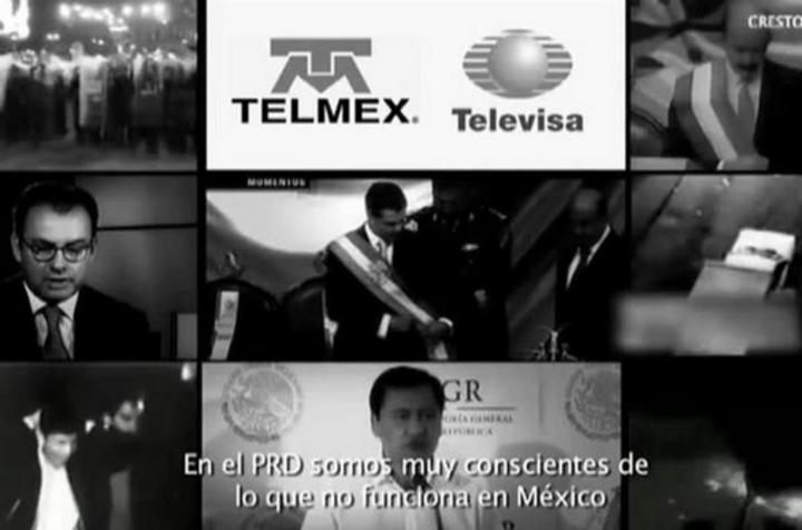 El apoderado legal de la telefónica, Francisco Javier Islas, señaló que en su mensaje el sol azteca utiliza de forma calumniosa a la empresa que representa. (Imagen tomada del video) 