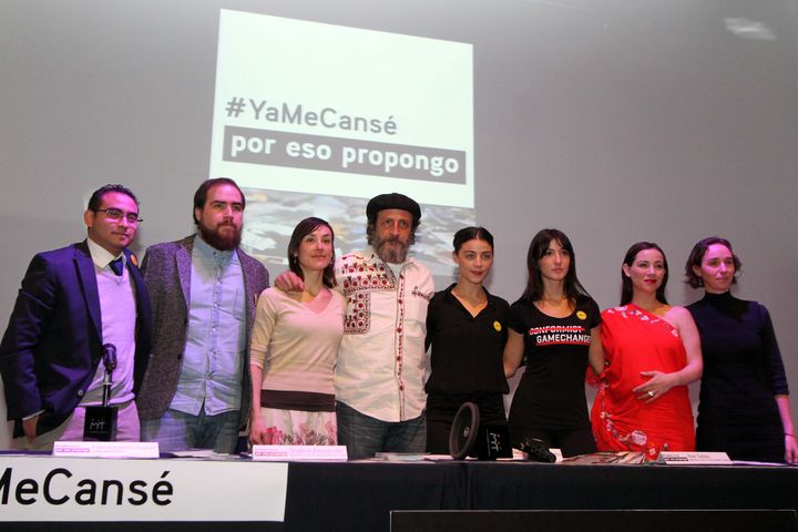 Conferencia. Estuvieron presentes Daniel Giménez Cacho, Sophie Alexander, Ilse Salas, Eréndira Ibarra y Claudia Lizaldi en el colectivo ciudadano #YaMeCansé, #Por EsoPropongo.