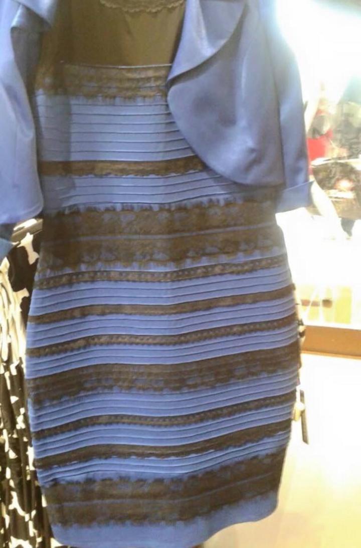 Al ver la imagen, algunas personas ven el vestido de color azul con negro, mientras otras lo ven blanco con dorado.