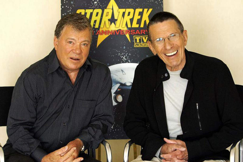Recuerdo. William Shatner y Leonard Nimoy interpretaban a dos de los personajes más populares de la serie Star Trek.