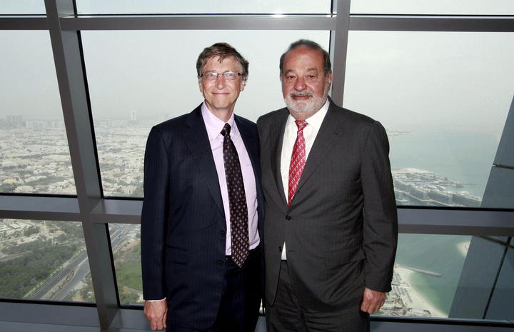 Bill Gates y Carlos Slim son los hombres más ricos del mundo según  Forbes. (Archivo)