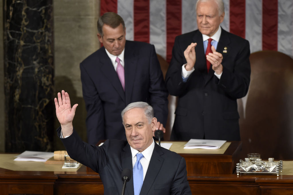 Discurso. Los republicanos ovacionaron el discurso que pronunció el primer ministro israelí Benjamín Netanyahu. (AP)