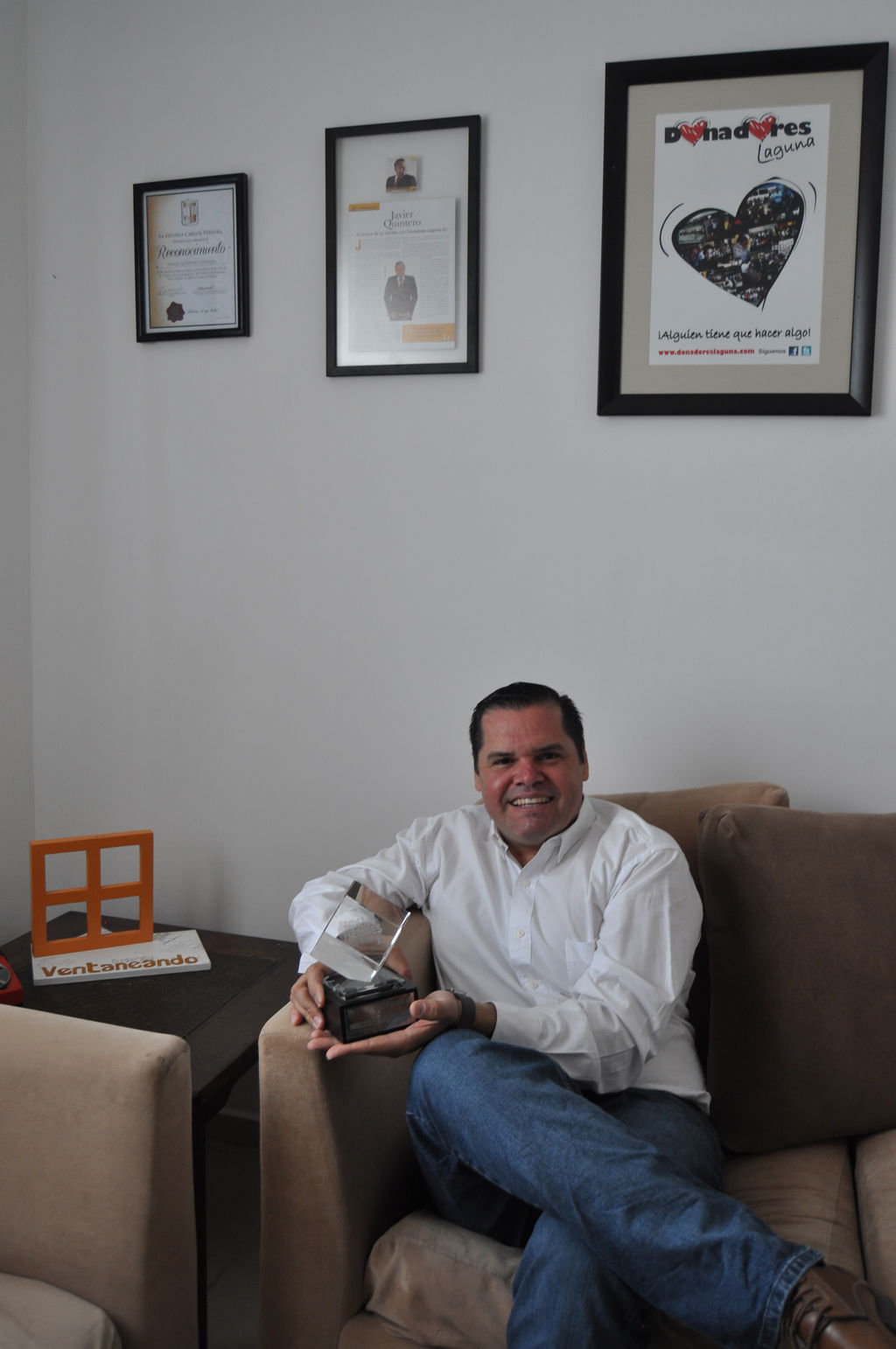 Apoyo. Javier Quintero es el fundador de Donadores Laguna, que nació el 11 de marzo de 2011. (GUADALUPE MIRANDA)