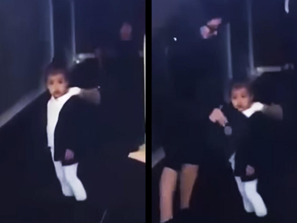 La pequeña North quedó al olvido de su madre por unos segundos. (YOUTUBE)