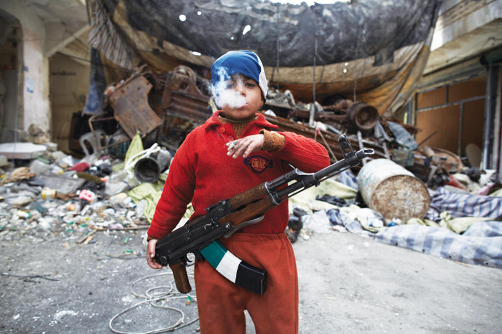  El uso preocupante de  niños soldados. Alepo, Siria. (Foto: Atlantic Council of Canada)