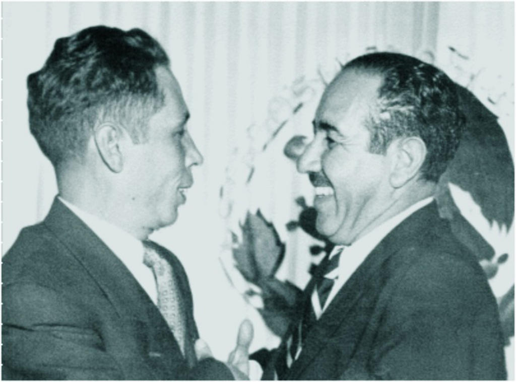 Gustavo Díaz Ordaz y Raúl López Sánchez en el sexenio del Lic. Miguel Alemán Velasco.
