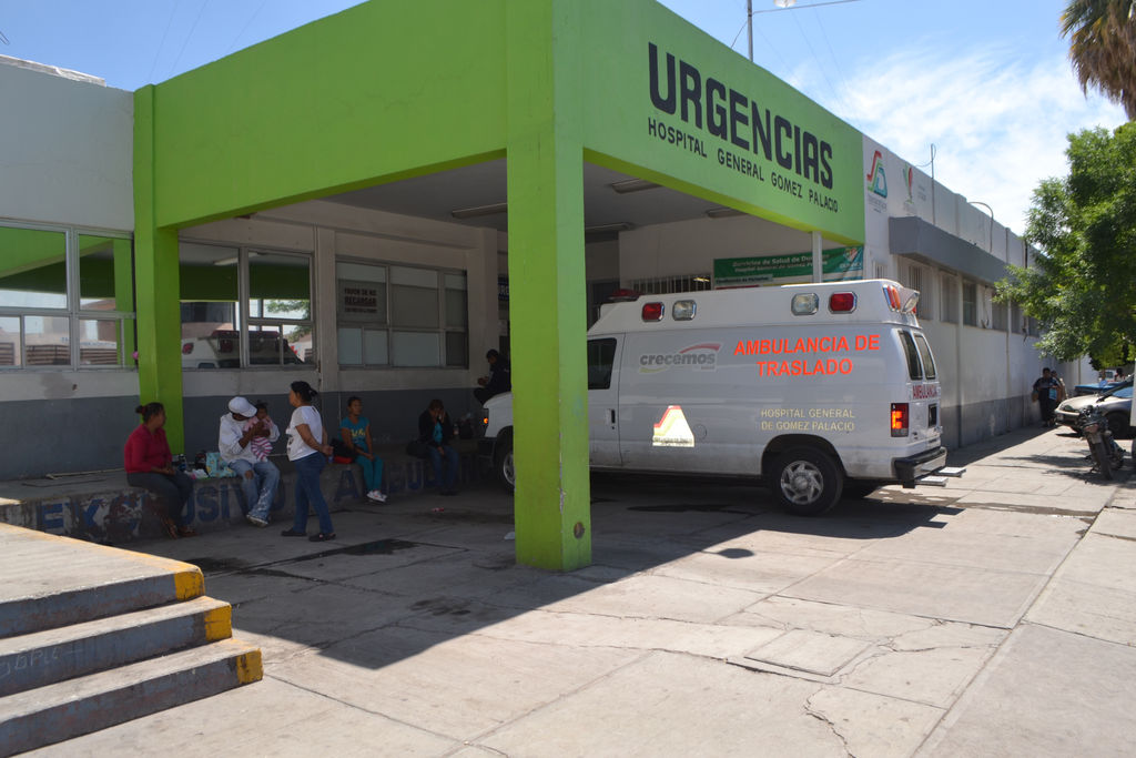 Hospitalizado. Al Hospital General de Gómez Palacio ingresó el hombre herido de bala. (EL SIGLO DE TORREÓN)