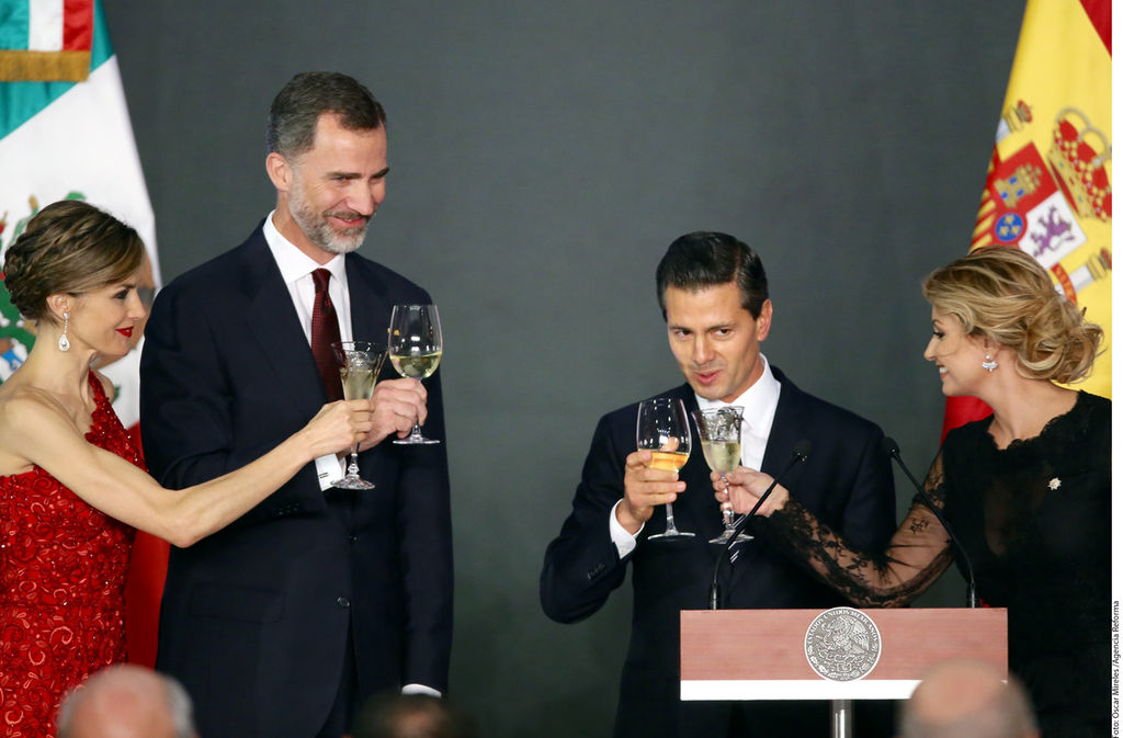 Cierre. Los reyes de España cenaron en Palacio Nacional con el presidente Peña y su esposa.