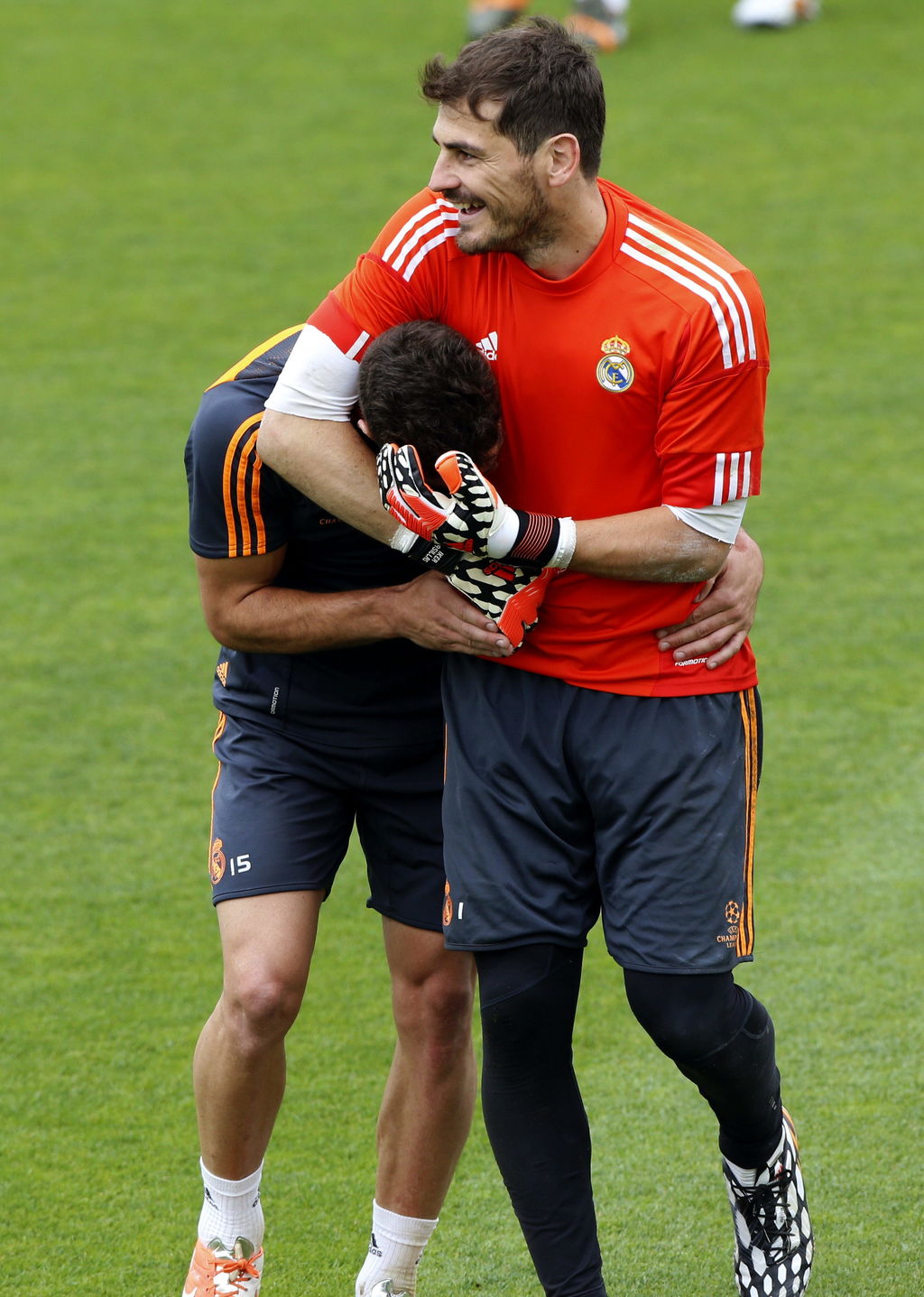 Carvajal y Casillas durante un entrenamiento. (Archivo)