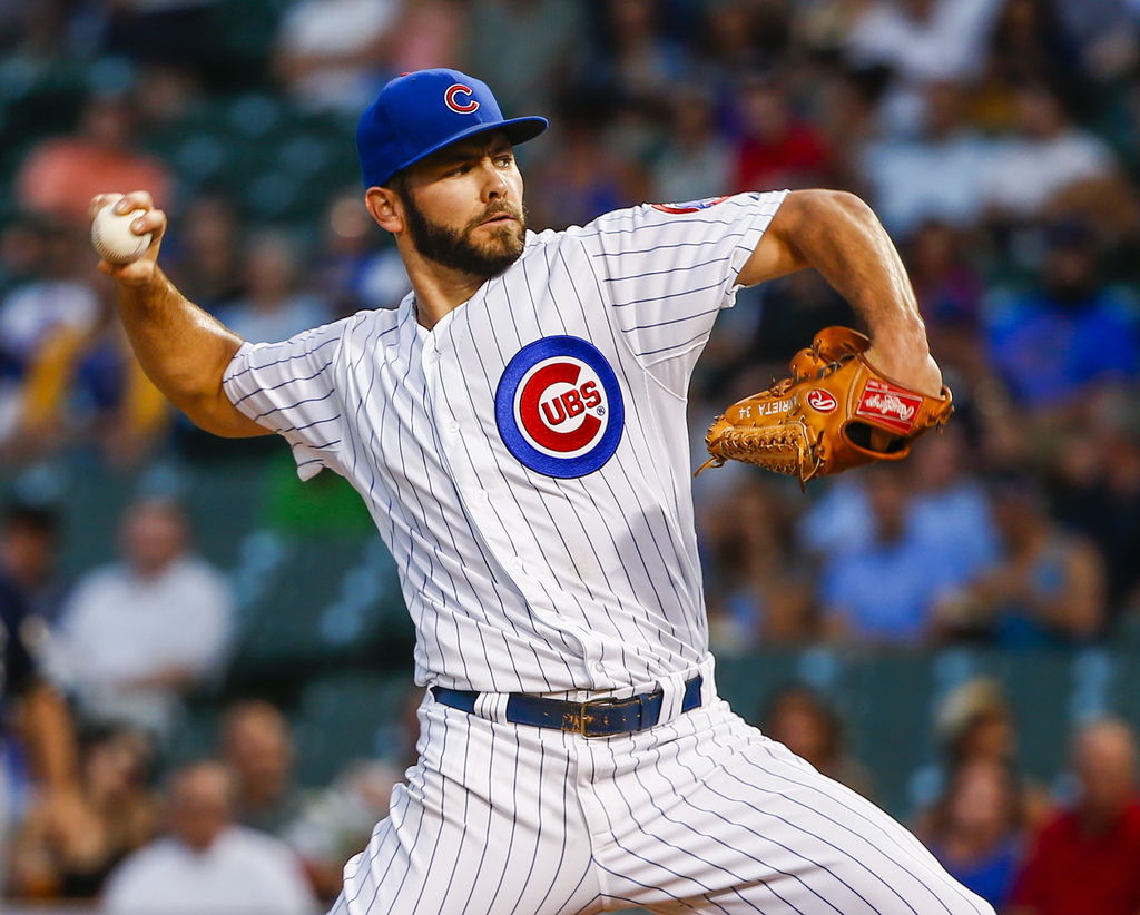 EL LANZADOR. Jake Arrieta lució en la lomita con los Cachorros, obtuvo 2 victorias, lanzó 15 2/3 entradas, con efectividad de 1.78, dio 2 bases y ponchó a 13. (AP)