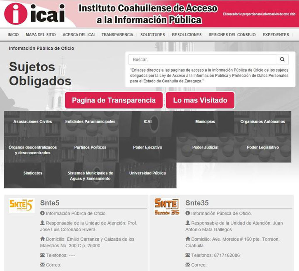 Proceso. El Instituto Coahuilense y de Acceso a la Información realizó la revisión.