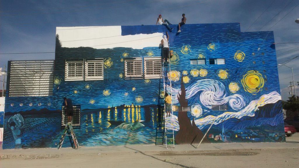 Activos. Mural de la Colonia Zaragoza Sur, que hace parte del proyecto de Efraín Gaytán, becario del PECDA de Coahuila 2015.