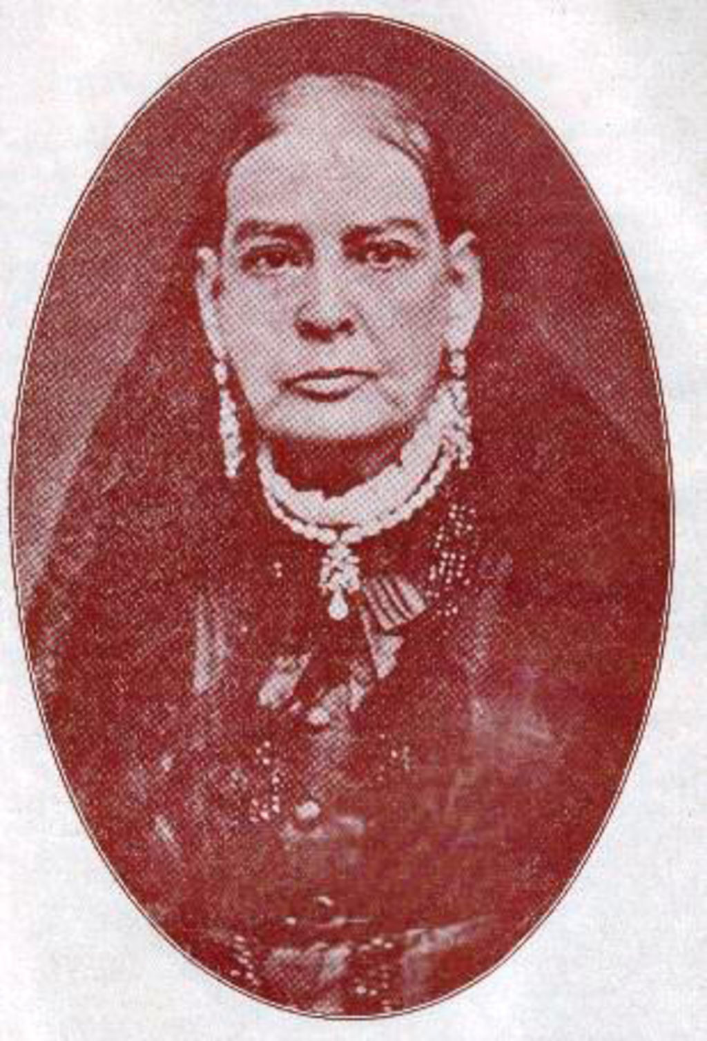 
Doña Luisa Ybarra Goribar de Zuloaga. 1812-1886. (De Eduardo Guerra. Torreón su Origen y Fundadores. 1932.)

