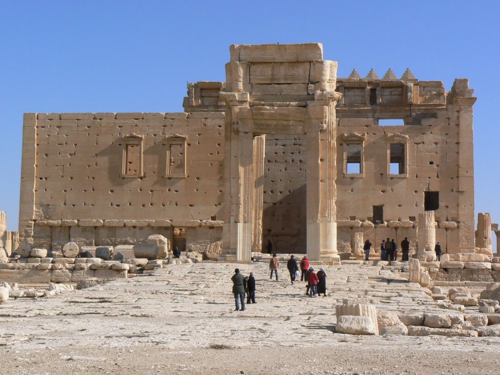 Templo. En la imagen se observa el Templo Bel con más de dos mil años de antiguedad.