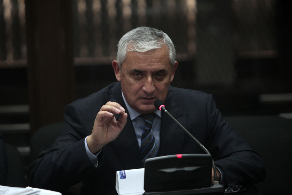 El ex presidente de Guatemala, Otto Pérez Molina, rechazó la acusación de beneficiarse económicamente de la organización criminal que operaba en la Superintendencia de Administración Tributaria. (EFE)