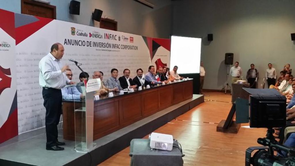 El gobernador Rubén Moreira anunció la inversión de Infac Corparation en Monclova. (El Siglo de Torreón)