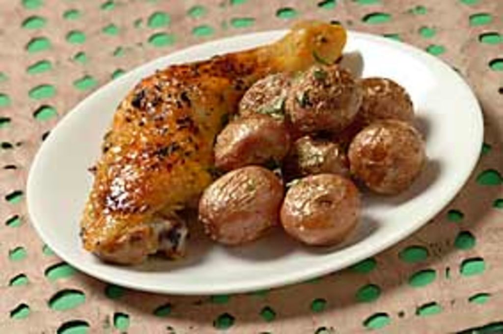 Pollo al horno con papas