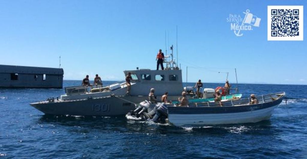 La Secretaría de Marina interceptó dos embarcaciones menores que transportaban casi 5 toneladas de marihuana frente a las costas de Puerto Libertad, al nor-poniente de Hermosillo. (TWITTER)