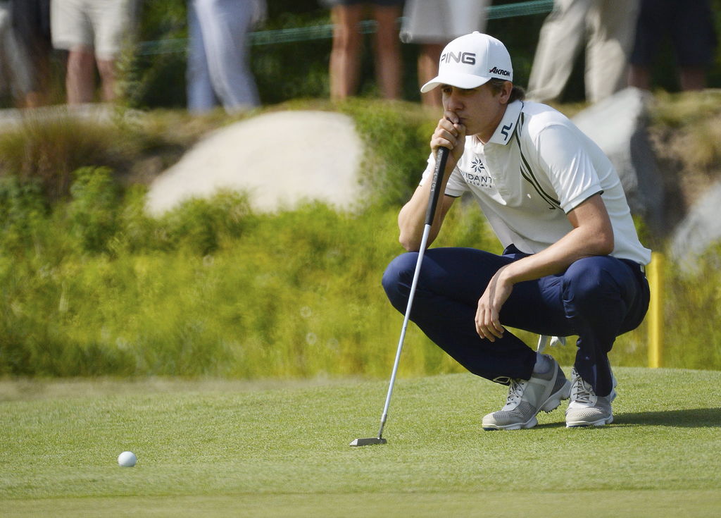 El golfista mexicano Carlos Ortiz durante un torneo de la PGA en Boston a inicios de septiembre. (EFE)
