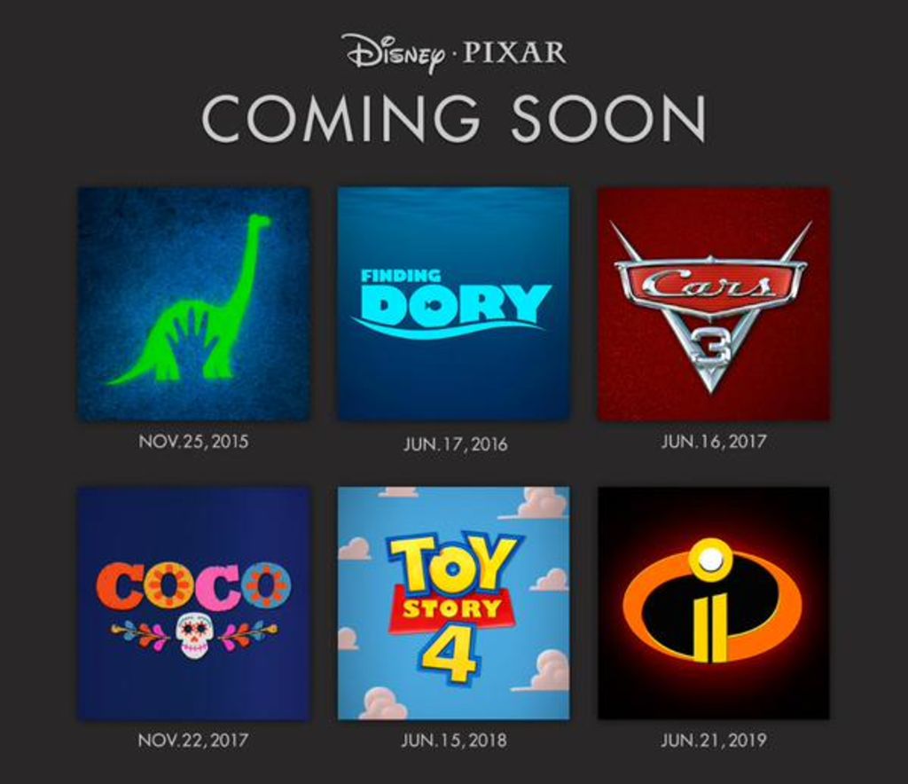 Pixar dio a conocer que Toy Story 4 llegará a los cines el 15 de junio del 2018, mientras que Buscando a Dory hará lo propio el 17 de junio pero del 2016. (TWITTER)