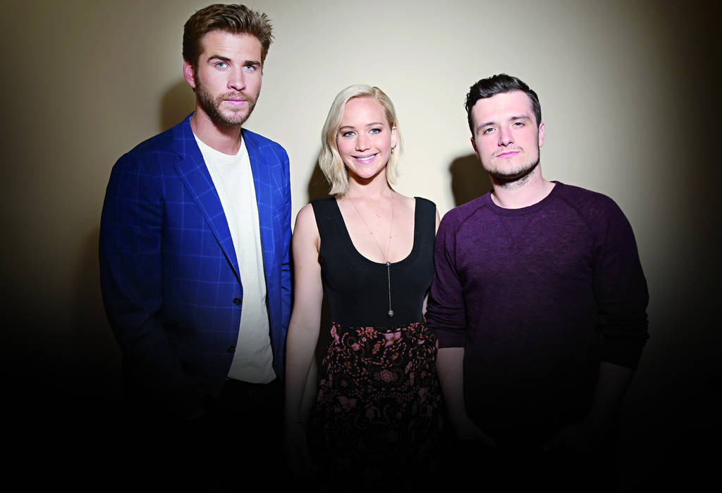 Liam Hemsworth, Jennifer Lawrence y Josh Hutcherson