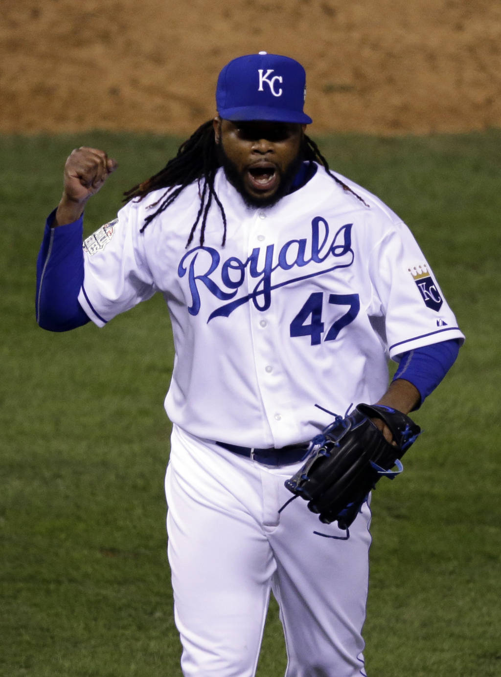 Johnny Cueto fue clave para el título de Kansas City. (AP)