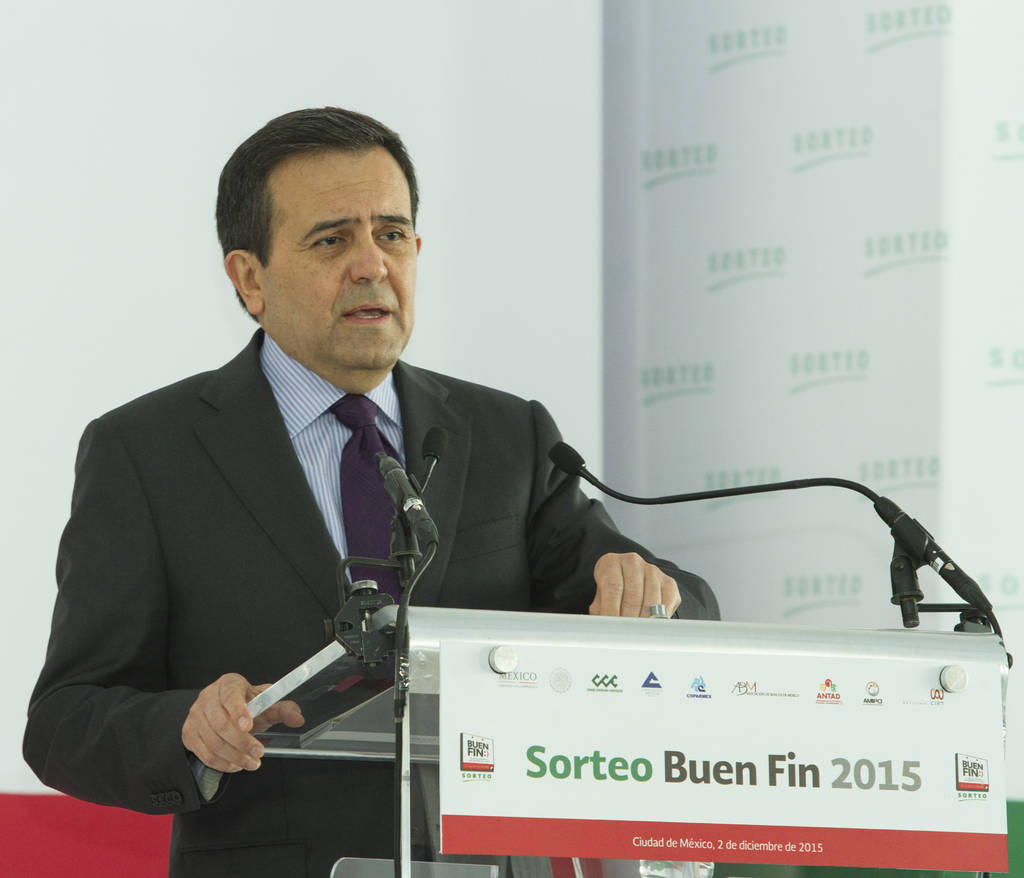 Estrategia. El secretario de Economía Ildefonso Guajardo señaló la estrategia comercial ante diplomáticos en la Ciudad de México. (ARCHIVO)