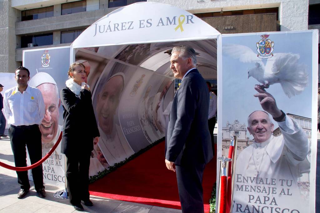 Se preparan. En Ciudad Juárez siguen los preparativos para recibir la visita del Papa Francisco.