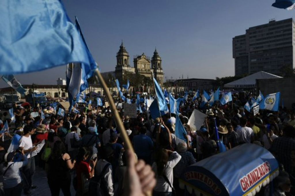 Protestan. Miles de guatemaltecos estarán vigilando las decisiones que irá tomando Jimmy Morales en la presidencia.