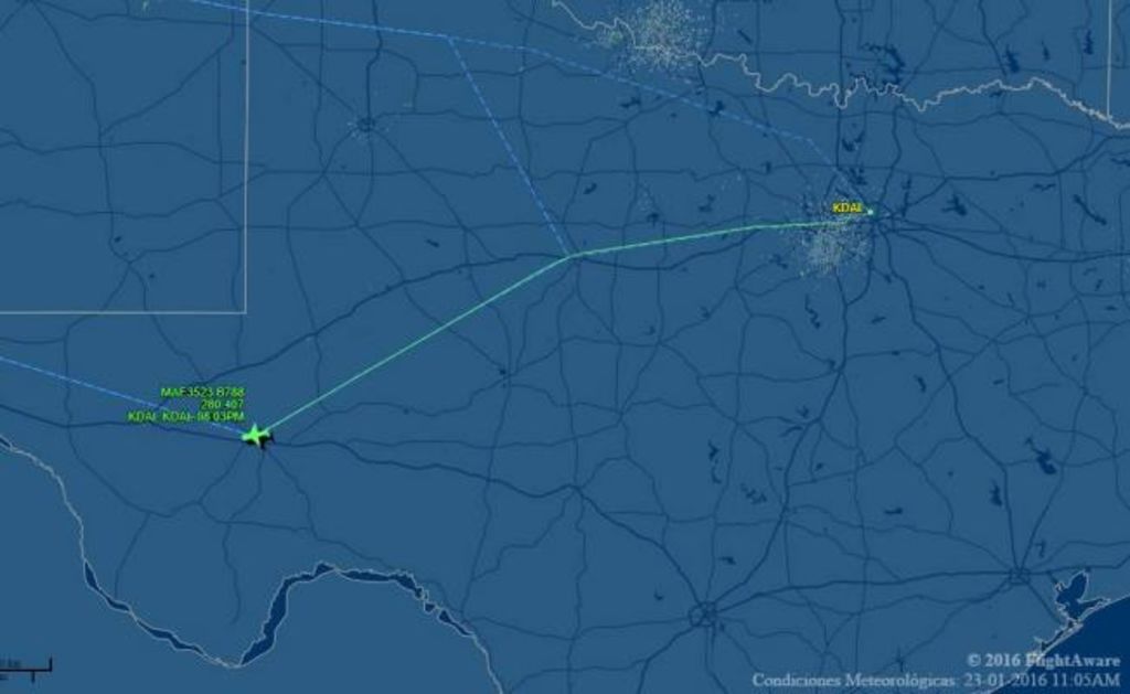 El vuelo de prueba es de duración de 10 horas tras su despegue del Aeropuerto Dallas Love. (ESPECIAL) 
