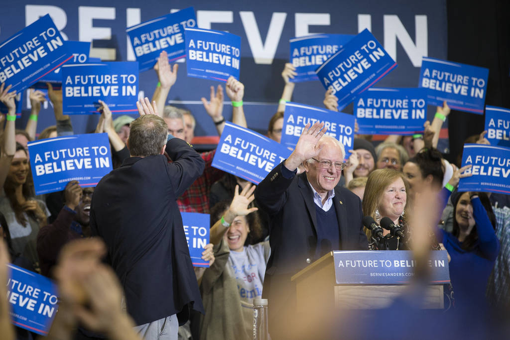 Favorito. Bernie Sanders se perfila como ganador en las primarias de Nueva Hampshire.