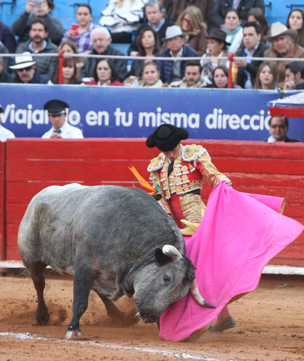 El torero mexicano Juan Pablo Llaguno fue quien más destacó en la corrida de Dinastías en la Plaza México. (EFE)