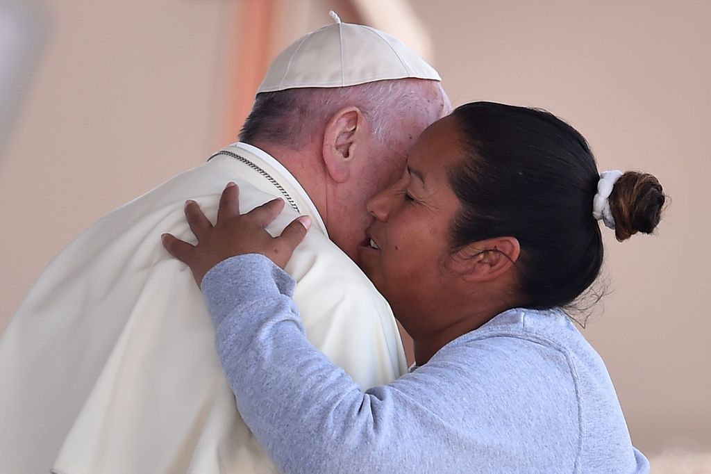 El Papa Francisco se encontró hoy con reos en el Cereso No. 3 de Ciudad Juárez. (EFE)