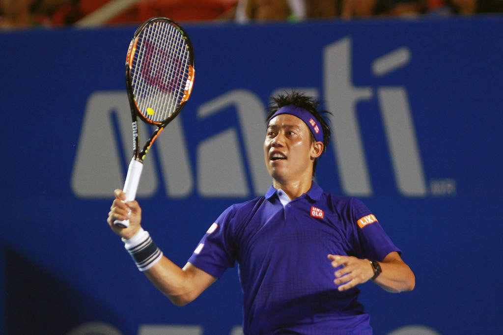 Kei Nishikori cumplió con los pronósticos en la primera jornada del Abierto Mexicano de Tenis. (Jam Media)