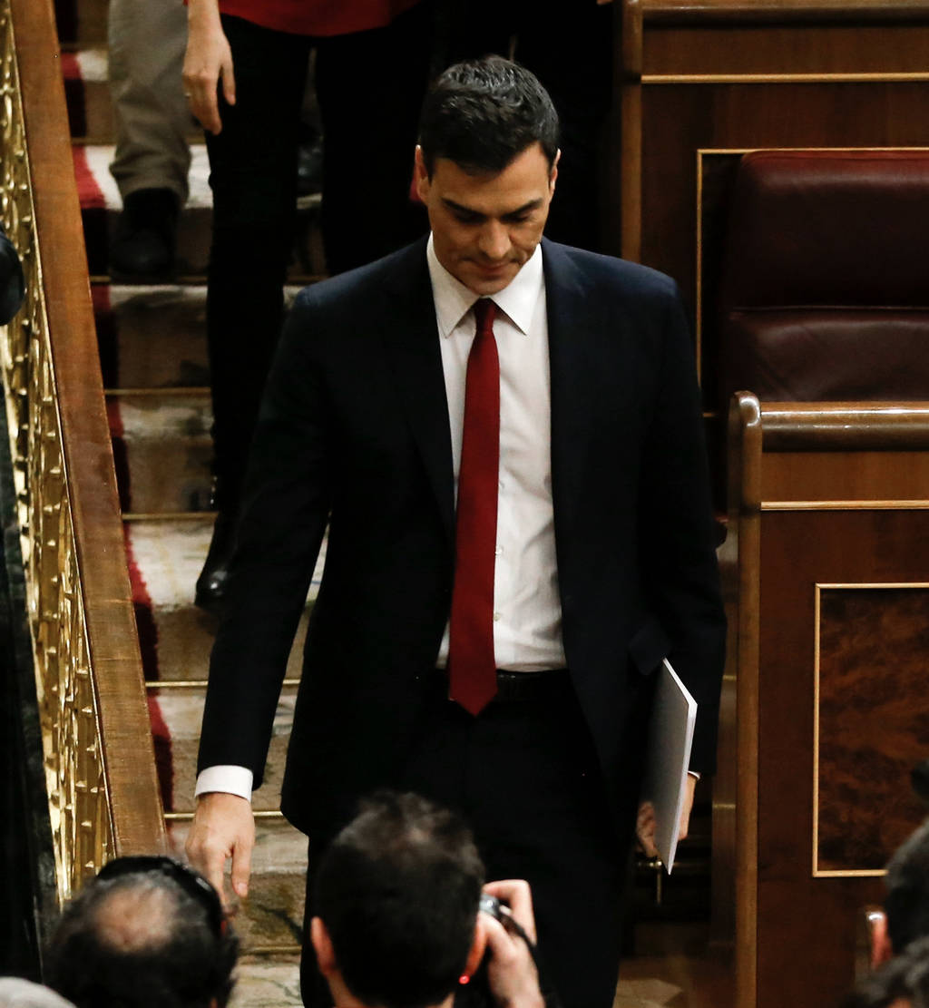Derrota. Tras la declinación de Mariano Rajoy, Pedro Sánchez buscaba liderar el gobierno español. (EFE)