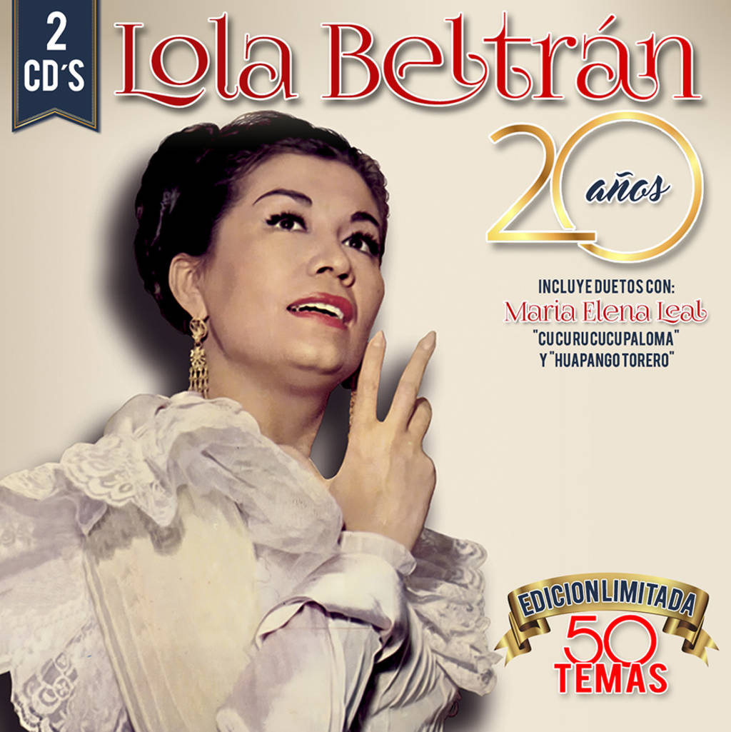 Recuerdo. Warner Music puso a la venta el álbum Lola Beltrán 20 Aniversario, para recordar su aniversario luctuoso.