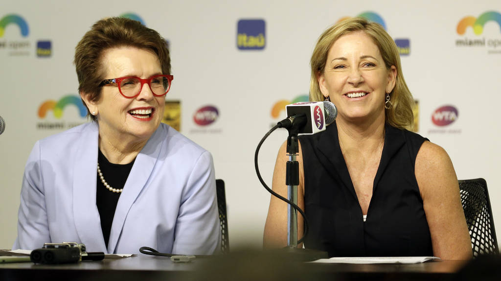 Chris Evert durante una rueda de prensa ayer en Miami. (AP)