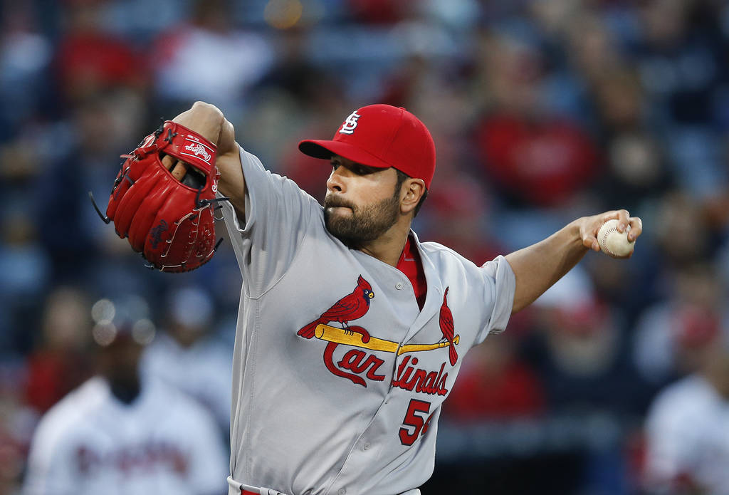 Jaime García salió sin decisión en la victoria de los Cardenales 7-4 ante los Bravos. García permitió 4 carreras limpias en 6 entradas. (AP)