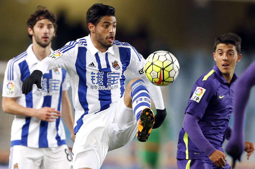 Carlos Vela no ha tenido una buena temporada con la Real Sociedad. (Archivo)