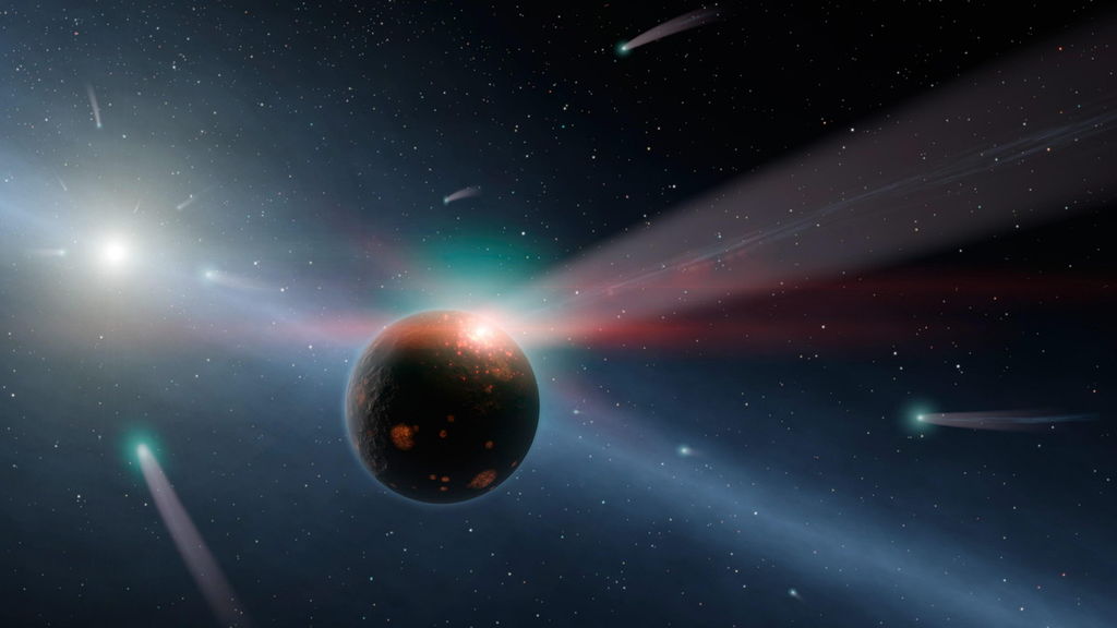 Detectaron niveles muy bajos de monóxido de carbono alrededor de la estrella estudiada, una cantidades que son coherentes con los cometas de nuestro sistema solar. (ARCHIVO)