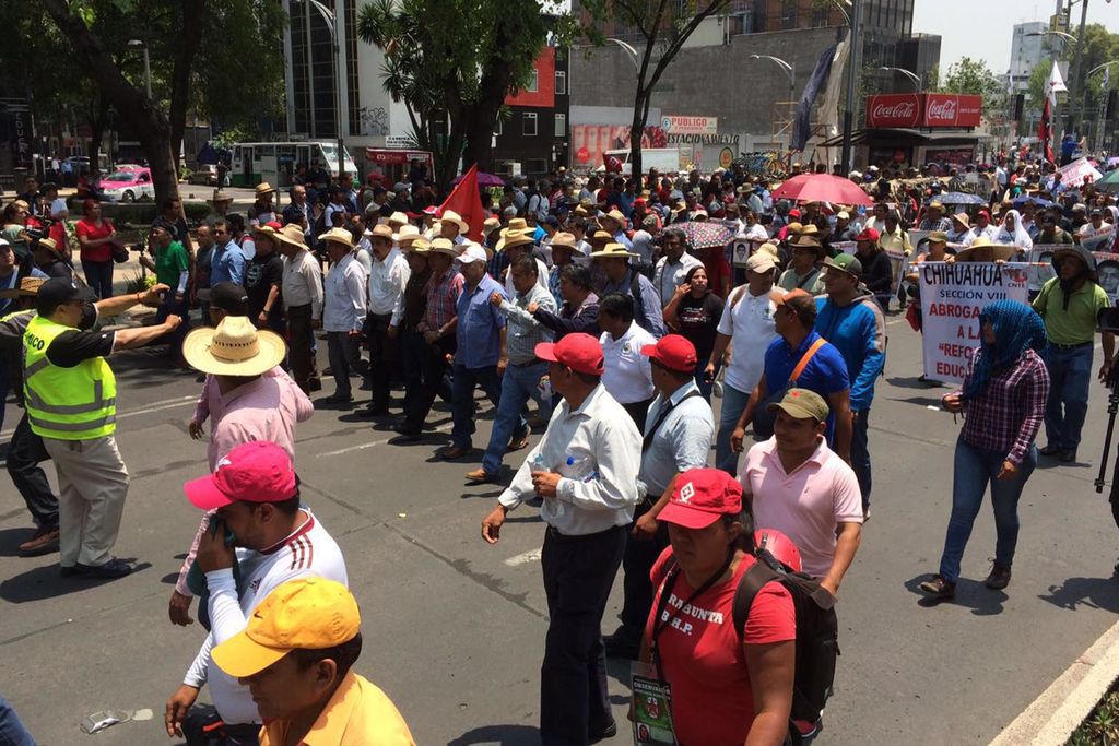 No se retirarán de la Ciudad de México si no tienen la mesa de diálogo con la Secretaría de Gobernación (Segob) para exponer sus demandas. (EL UNIVERSAL)