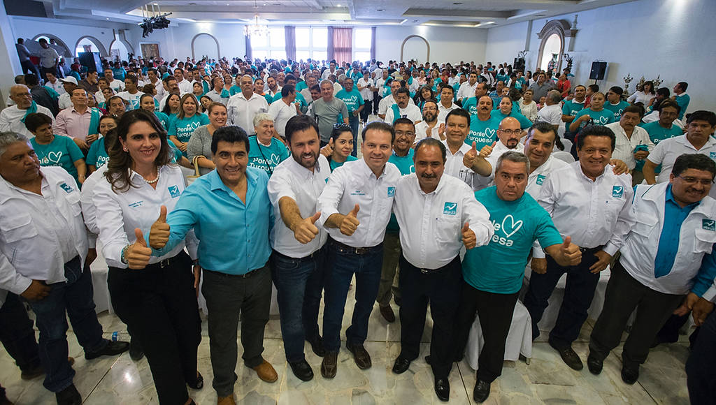 Apoyo. Esteban Villegas se reunió con más de mil 500 militantes de Nueva Alianza.