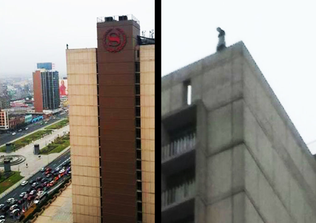 La mujer se lanzó desde el último piso de un hotel ubicado en Lima. (ESPECIAL)